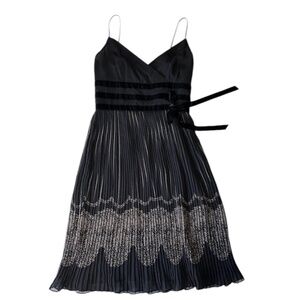 Ann Taylor LOFT Midi Dress Womens 2 Pleated Empire Waist Y2K Whimsigoth NEW